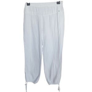 Ripcurl Pants Medium White Cotton Gauze  Tie